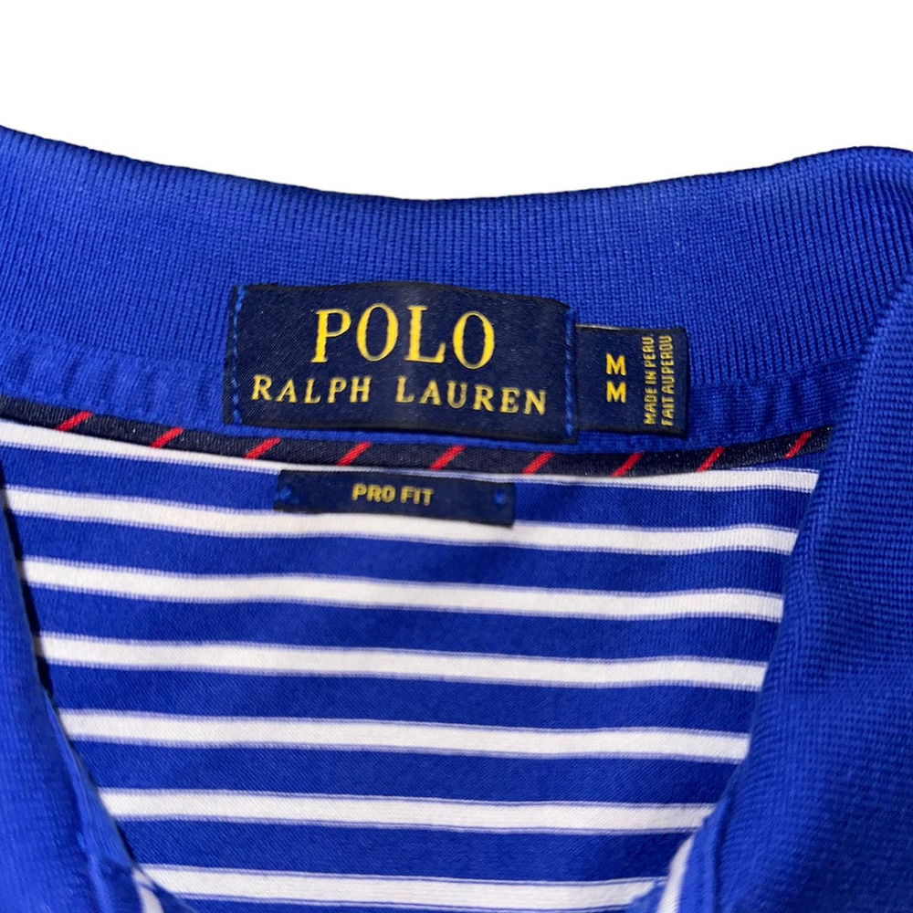 Polo Ralph Lauren Pro Fit Stripped Polo Large Logo Size: M - Picture 6 of 6